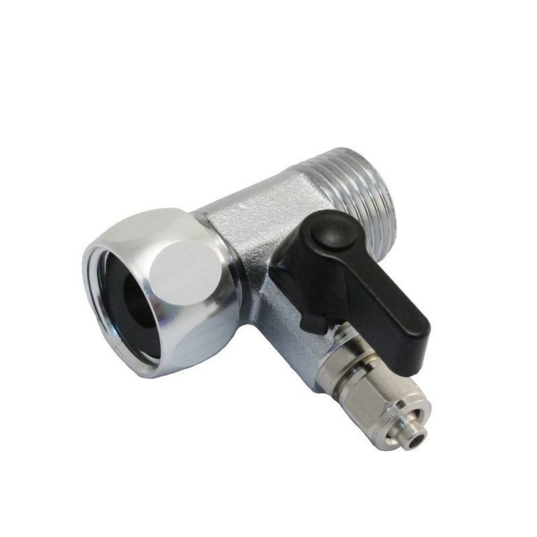 Вентиль шаровый 1/2" ВР (Гайка)-1/2 НР-кран 1/4 трубка